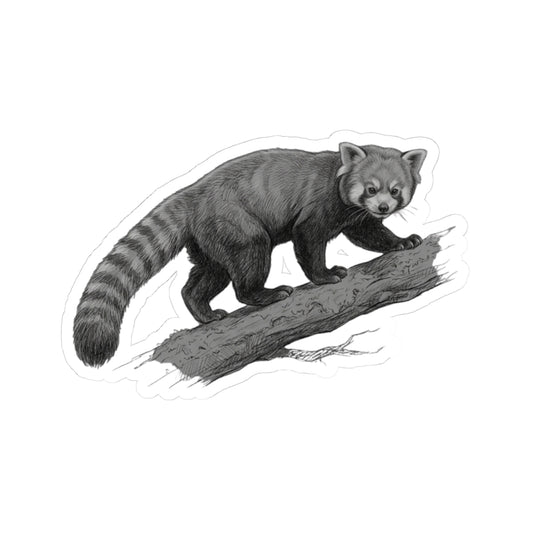 "Pencil Sketch Art Red Panda" Sticker — Main