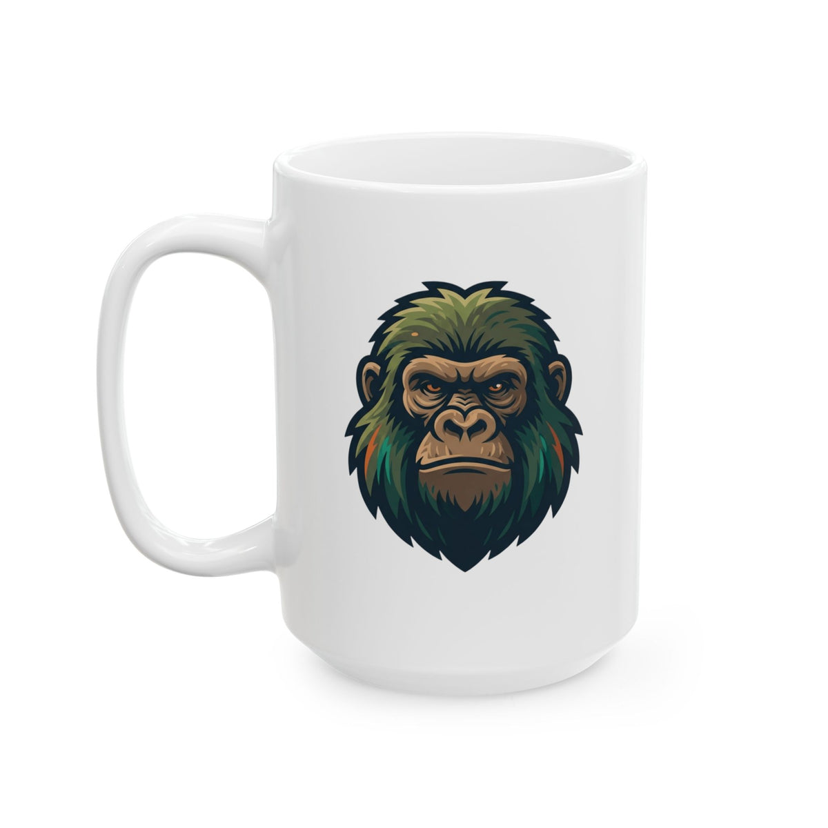 "The Bukit Timah Monkey Man (Singapore)" White Ceramic Mug — Graphic