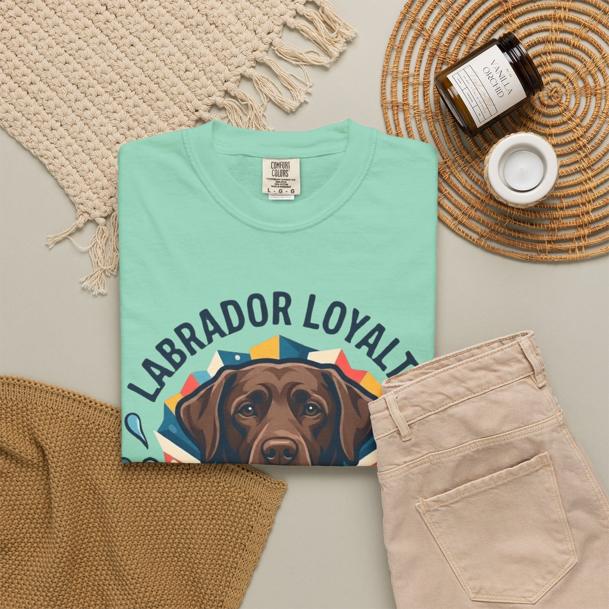 Labrador Loyalty Swim Fetch Unisex Garment-Dyed Tee