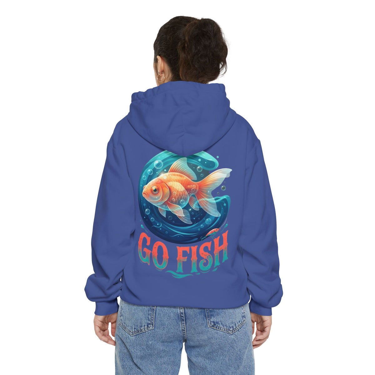 Color: Flo Blue | Go Fish Garment-Dyed Hoodie