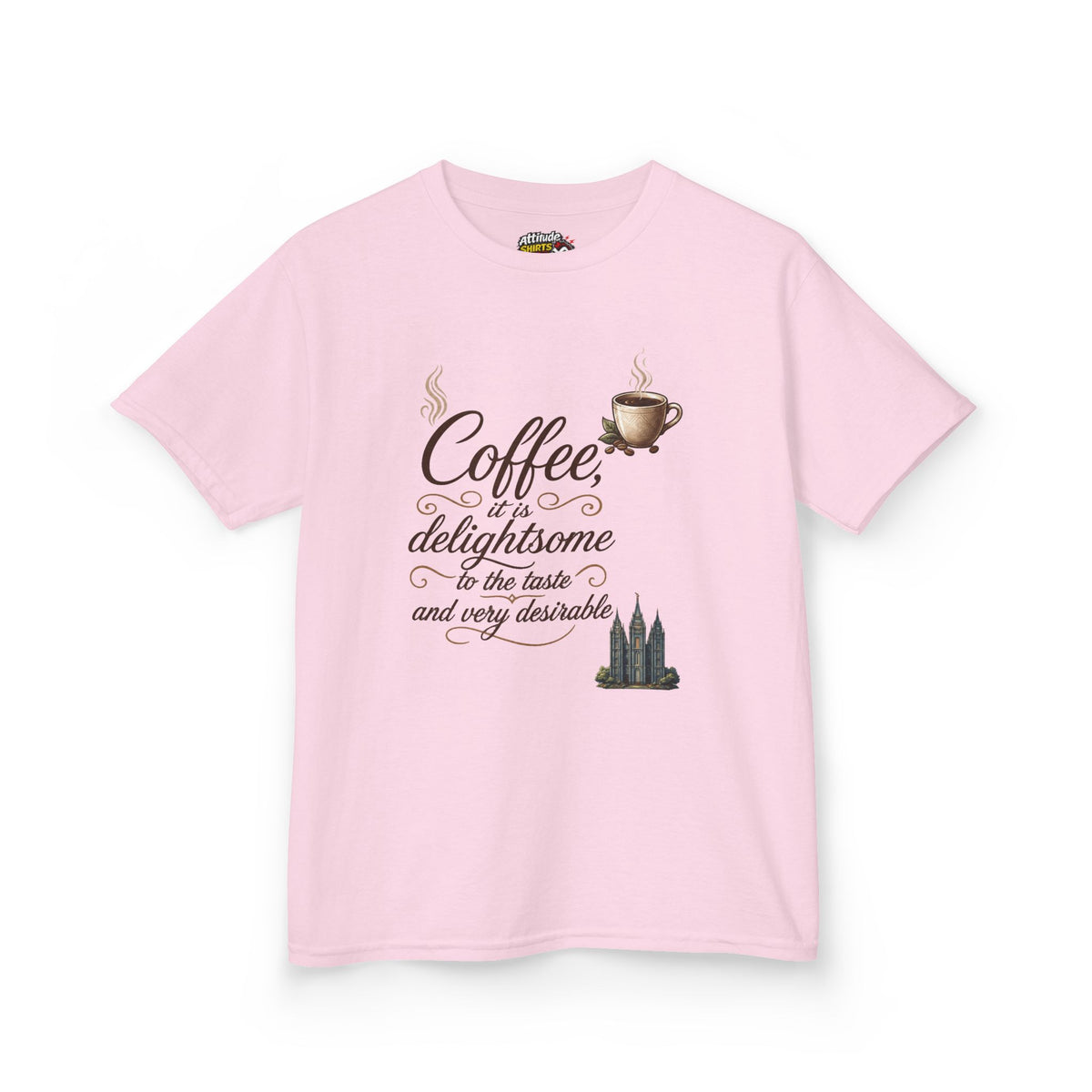 Color: Light Pink | Coffee is Delightsome Kids Tee