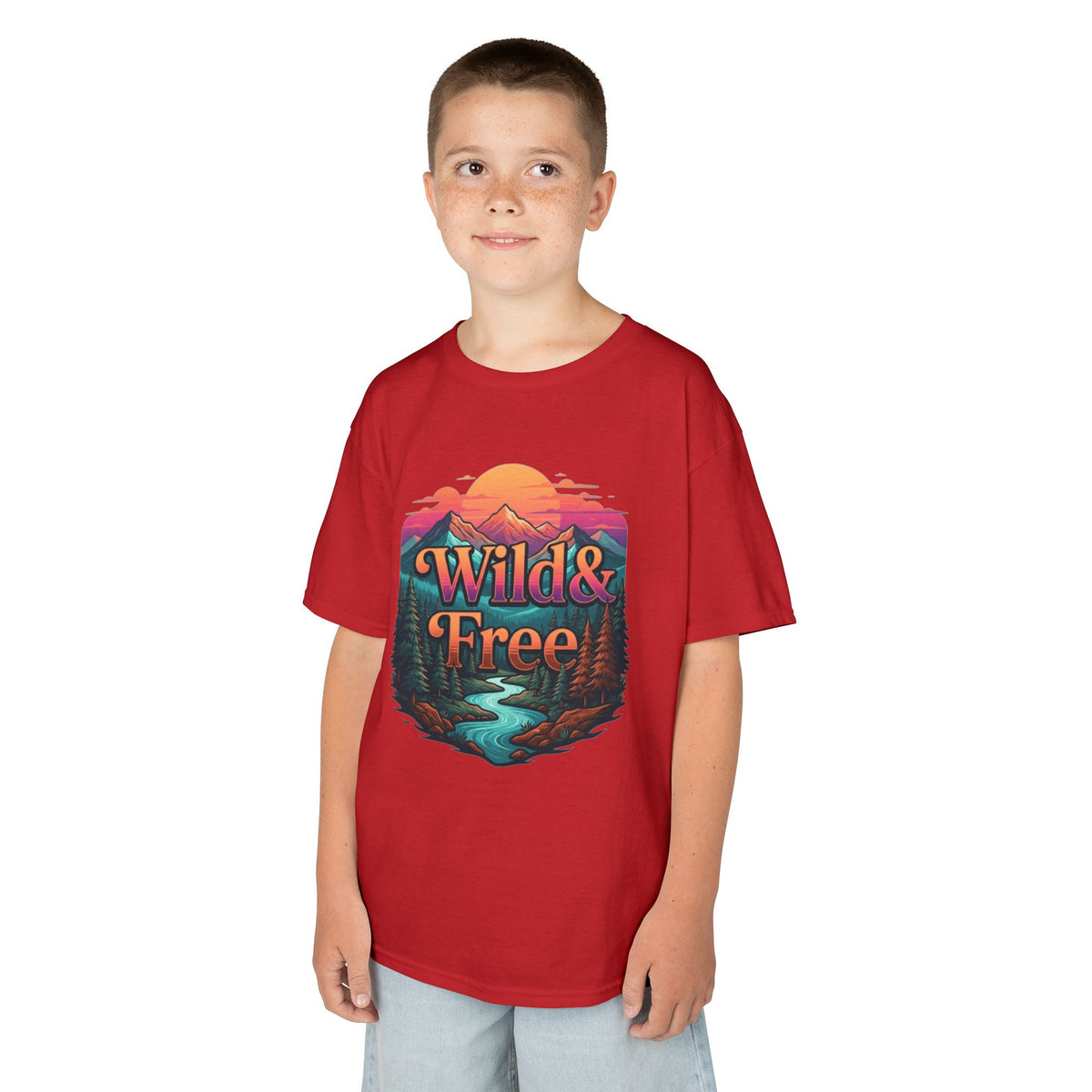 Color: Red | Wild & Free Kids Tee