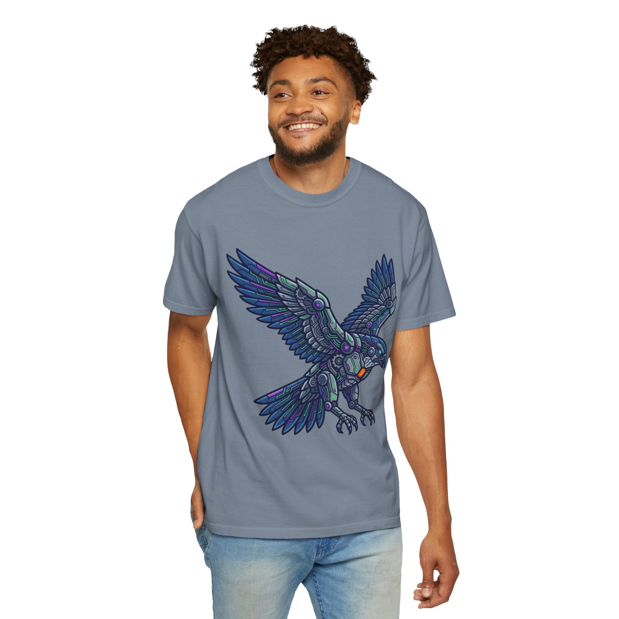 "Cyber Eagle" Unisex Garment-Dyed Tee