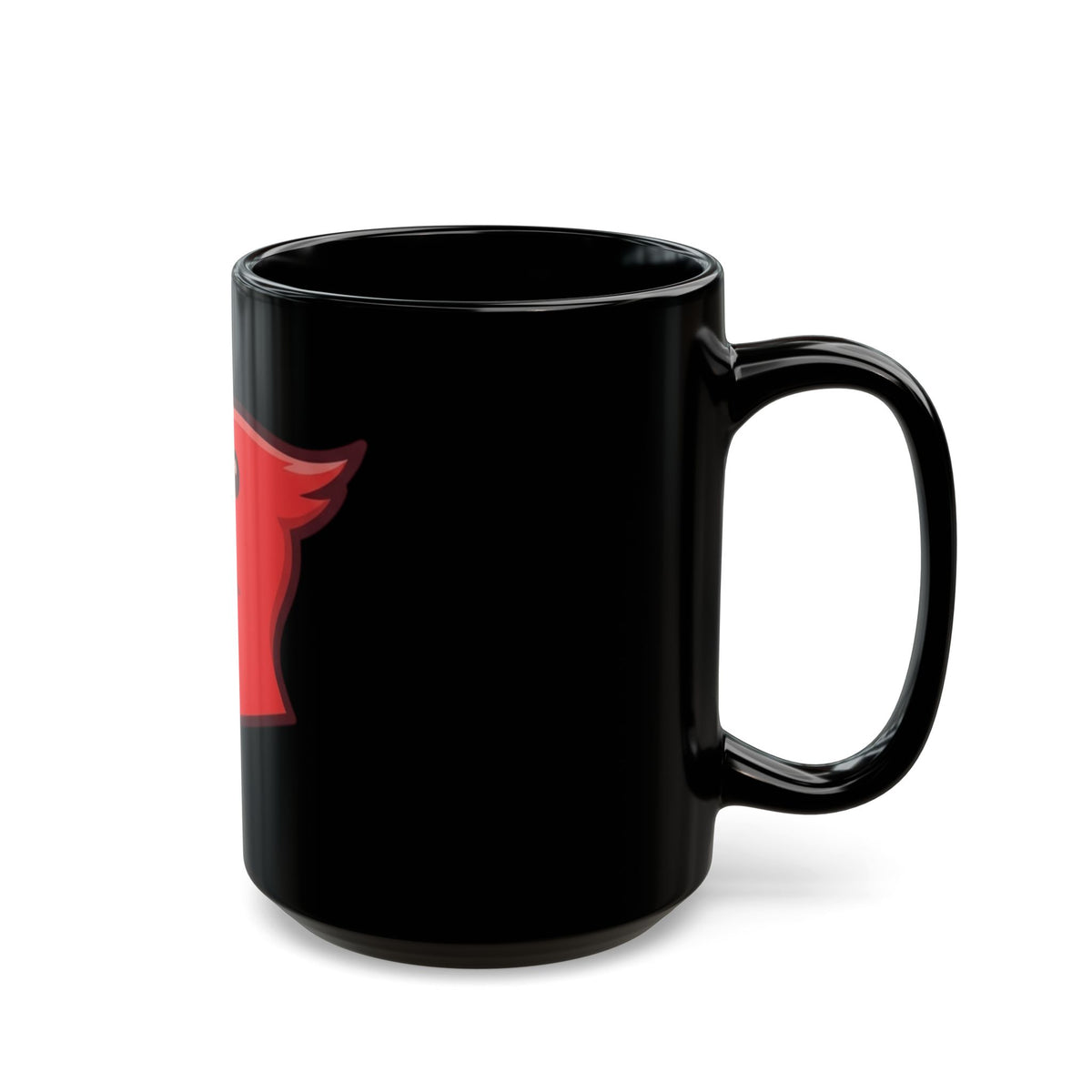 "Look At That Big Red Pecker" Black Ceramic Mug — Graphic
