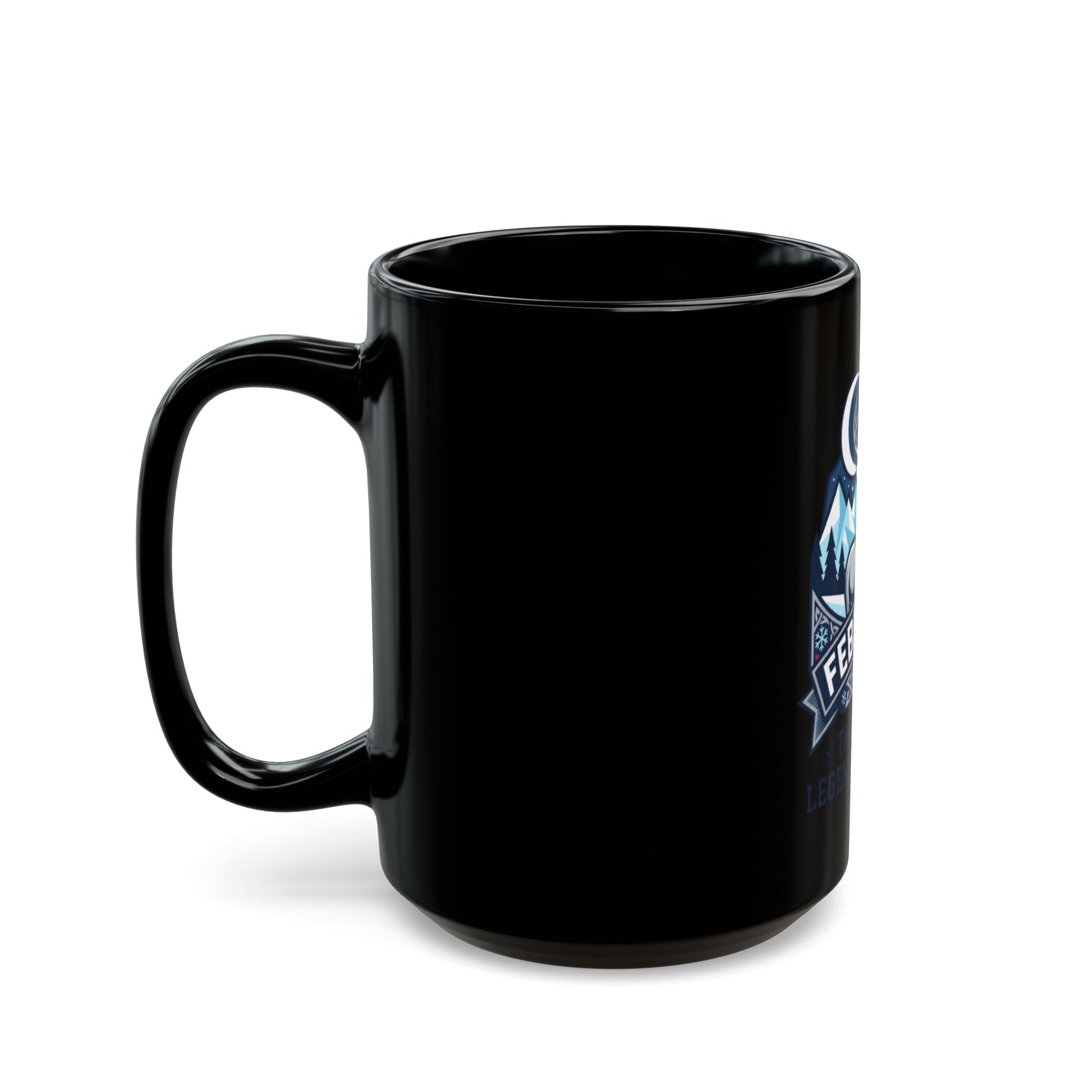 "February Legend" Black Ceramic Mug