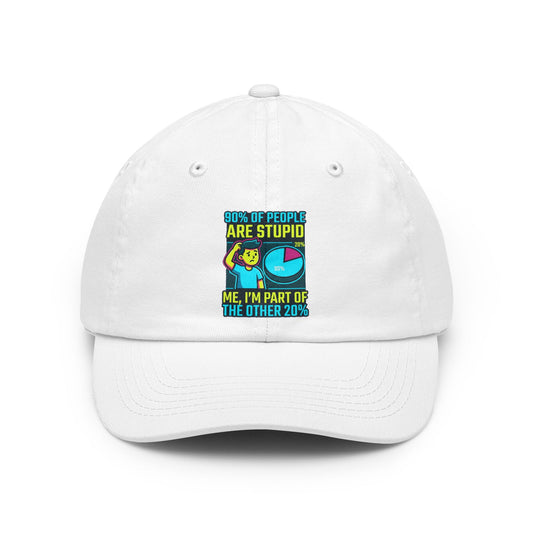 Color: White | 90% Of People Are Stupid Dad Hat