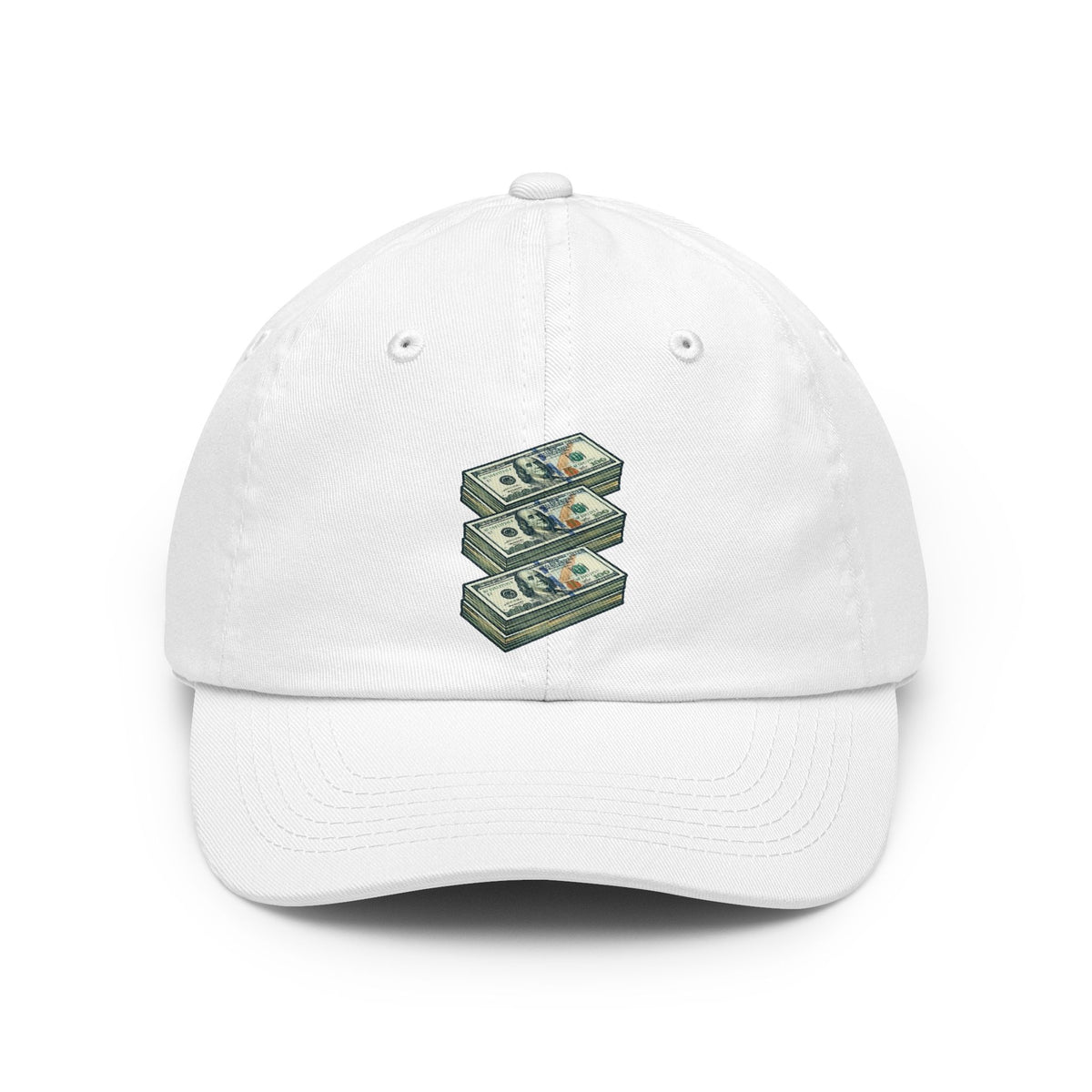 Color: White | 100 Bucks Dad Hat