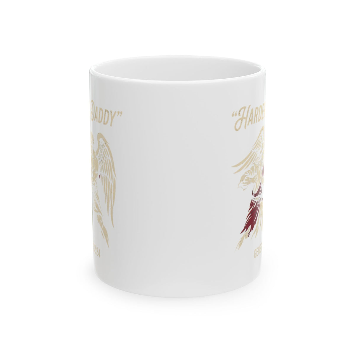 "Good Book Series Man vs Angel" White Ceramic Mug — Graphic