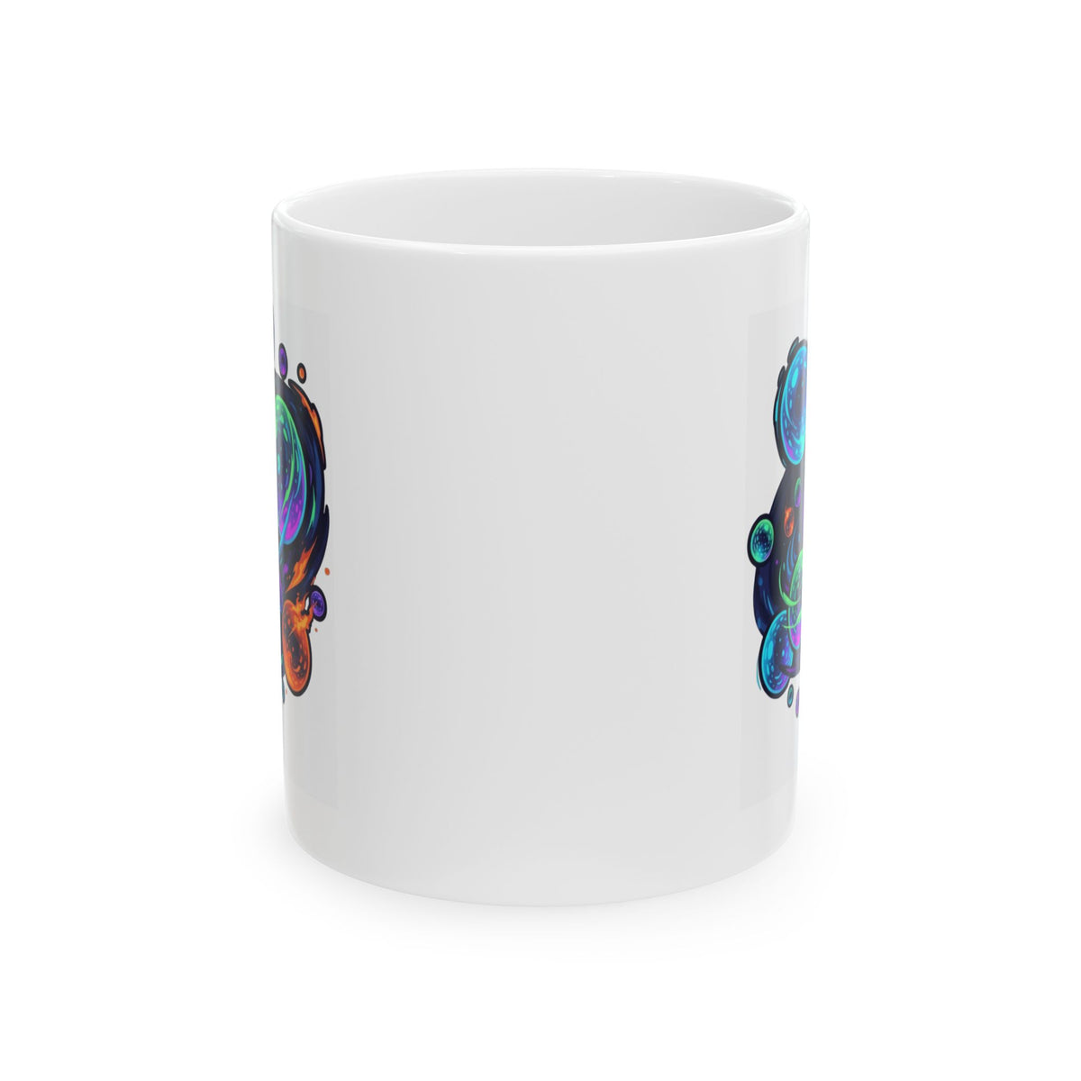 "MinMin Lights (Australian Folklore)" White Ceramic Mug — Graphic