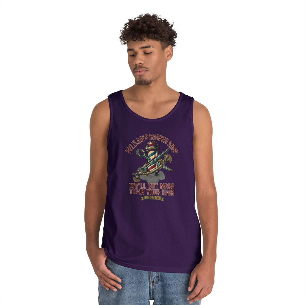 "Good Book Series Delilah's Barber Shop" Tank Top