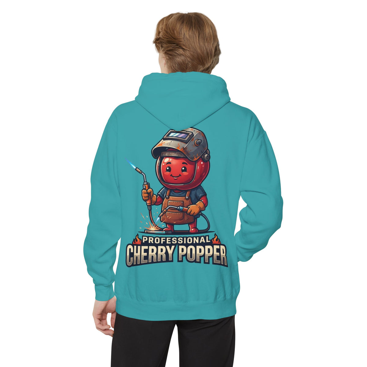Color: Seafoam | Professional Cherry Popper Garment-Dyed Hoodie