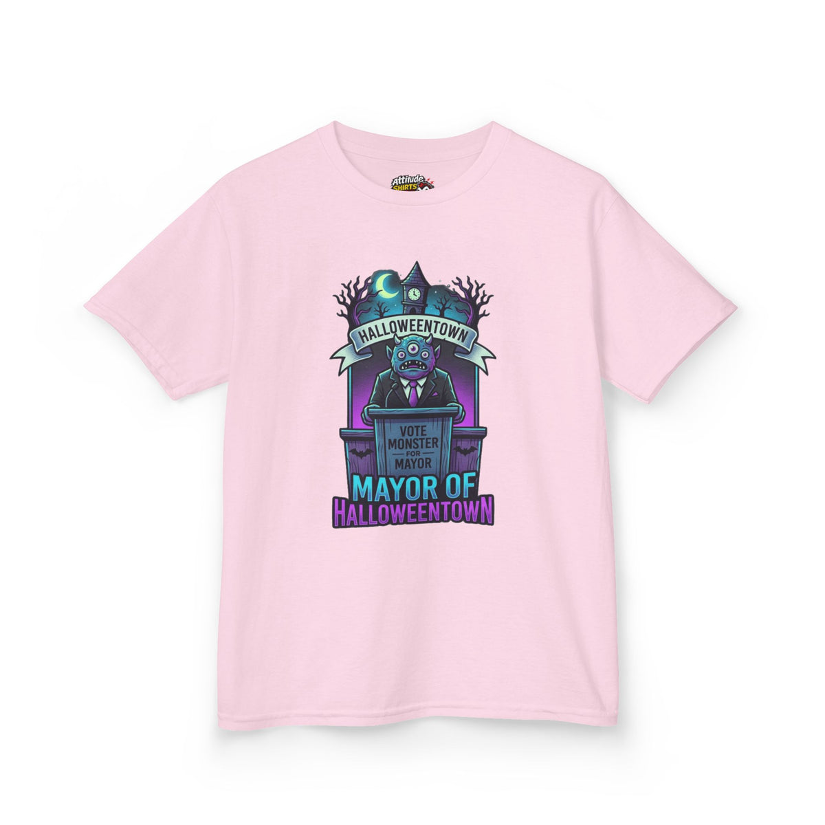 Color: Light Pink | Mayor Of Halloweentown Kids Tee