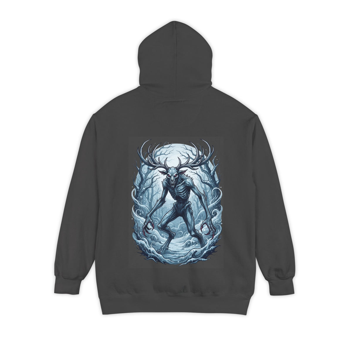 Color: Pepper | Wendigo (Algonquian Folklore) Garment-Dyed Hoodie