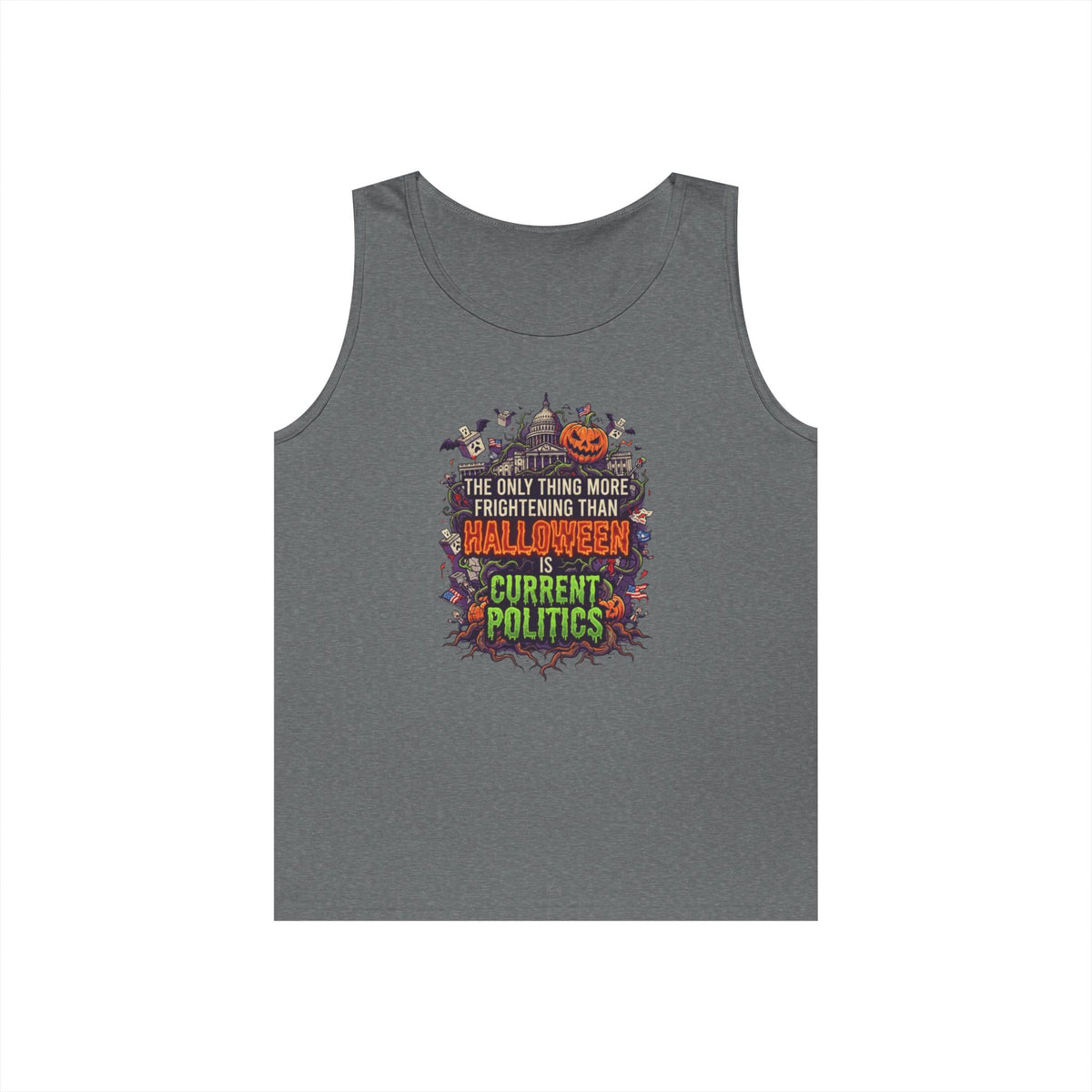 Color: Graphite Heather | Current Politics Tank Top