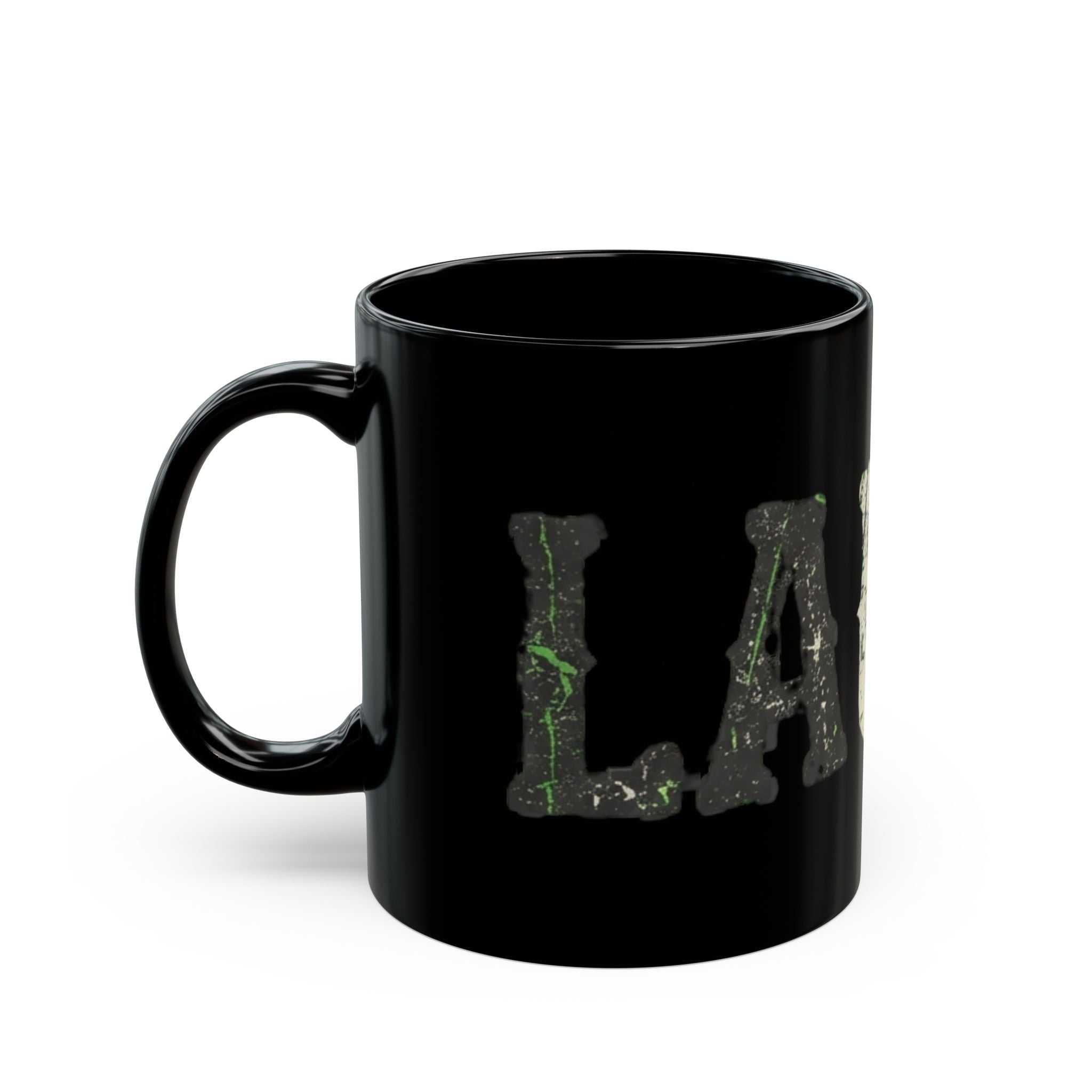 "Choose to Laugh" Black Ceramic Mug — Graphic
