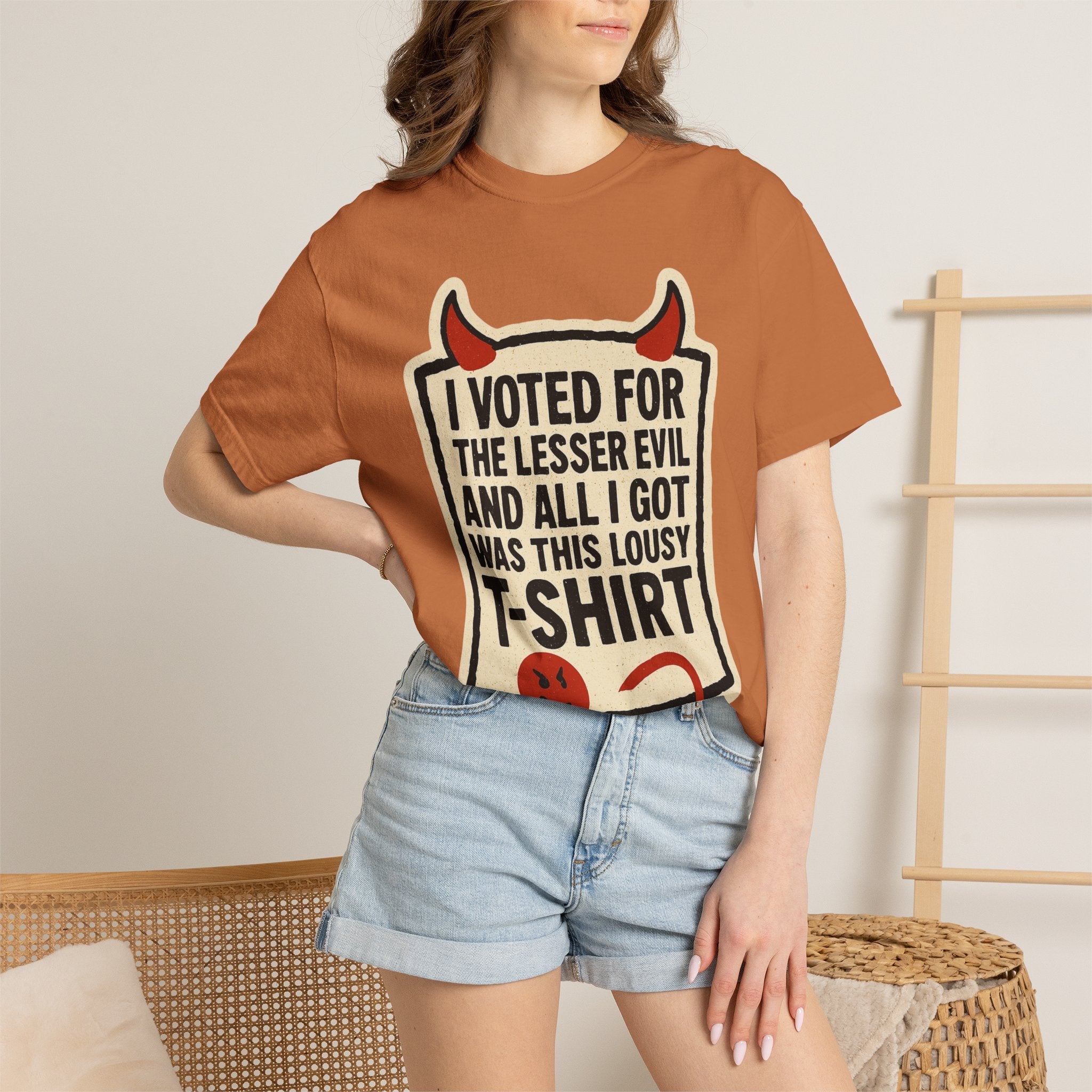 "Lesser Evil" Unisex Garment-Dyed T-shirt