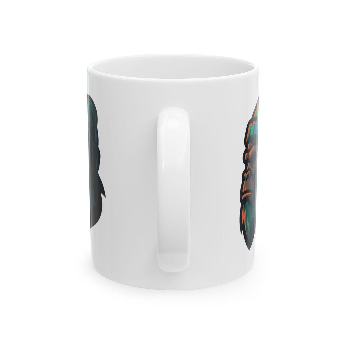 "Bigfoot-Sasquatch (North America)" White Ceramic Mug — Graphic