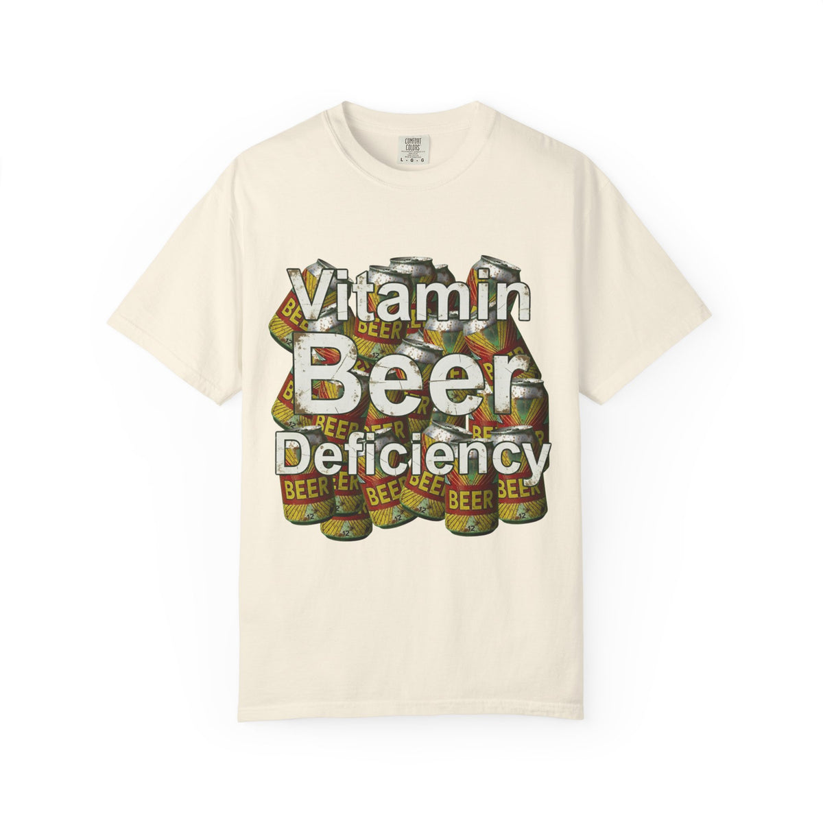 Color: Ivory | Vitamin Beer: My Daily Dose | Garment-Dyed Tee — AttitudeShirts