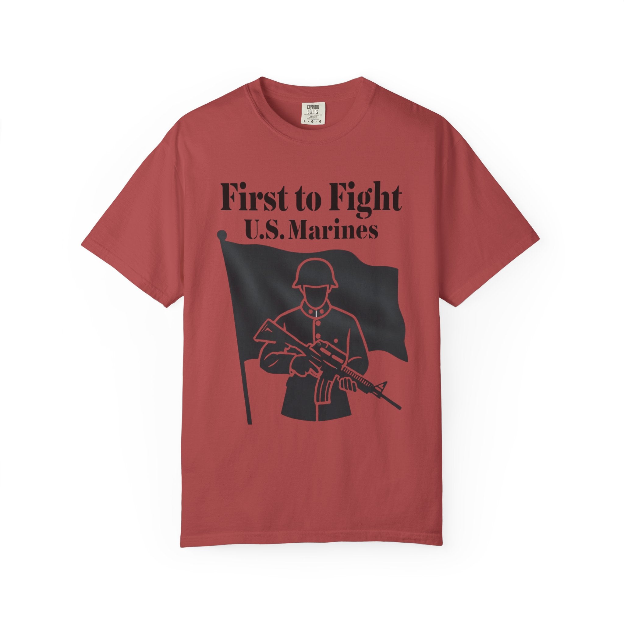 "First to Fight" Unisex Garment-Dyed T-shirt