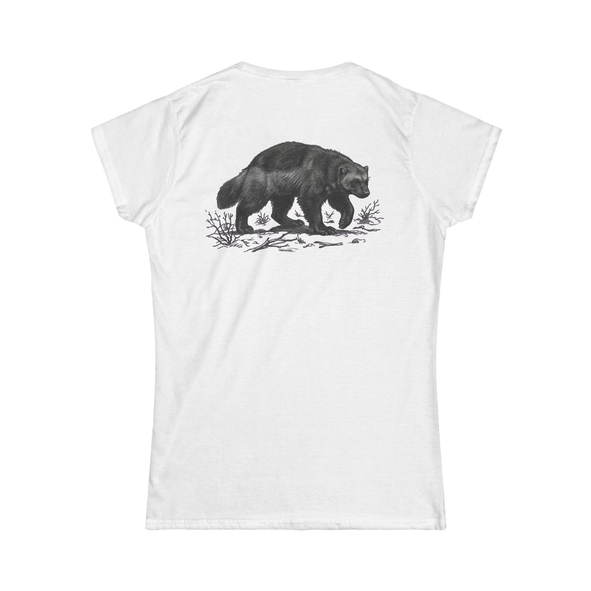 Color: White | Pencil Sketch Art Wolverine Women's Tee