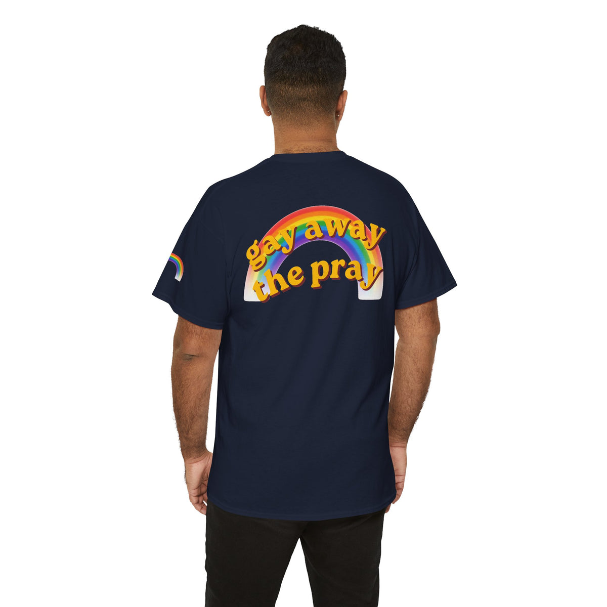 Color: Navy | Gay Away the Pray Premium Graphic Tee