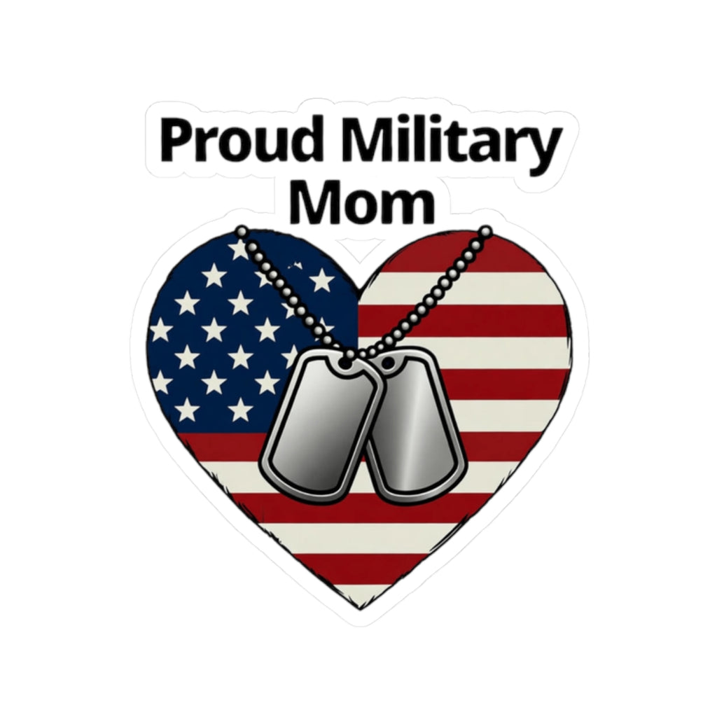 "Proud Military Mom" Sticker — Main