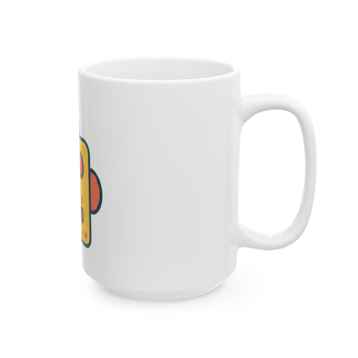 "Toy Robot" White Ceramic Mug — Graphic