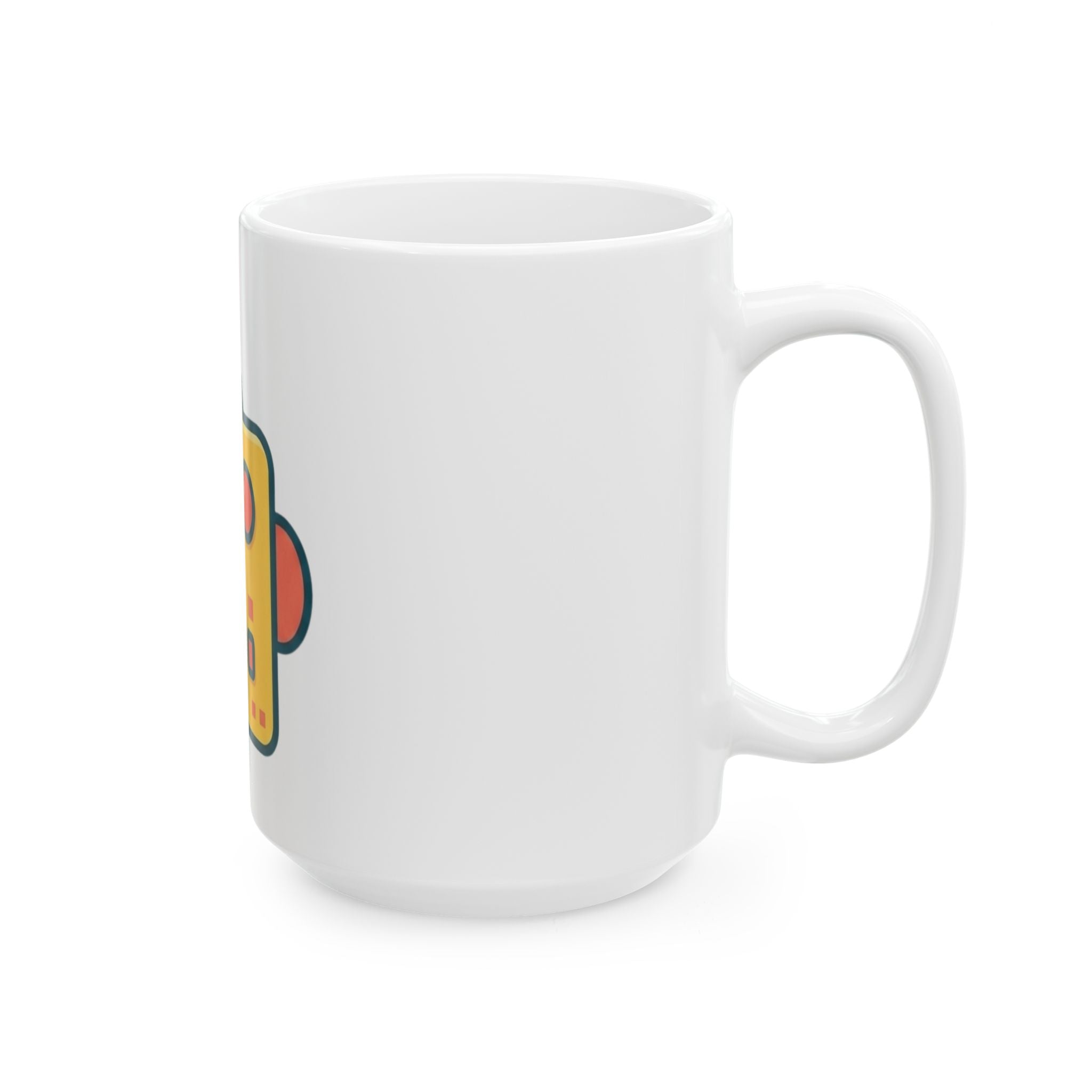"Toy Robot" White Ceramic Mug — Graphic