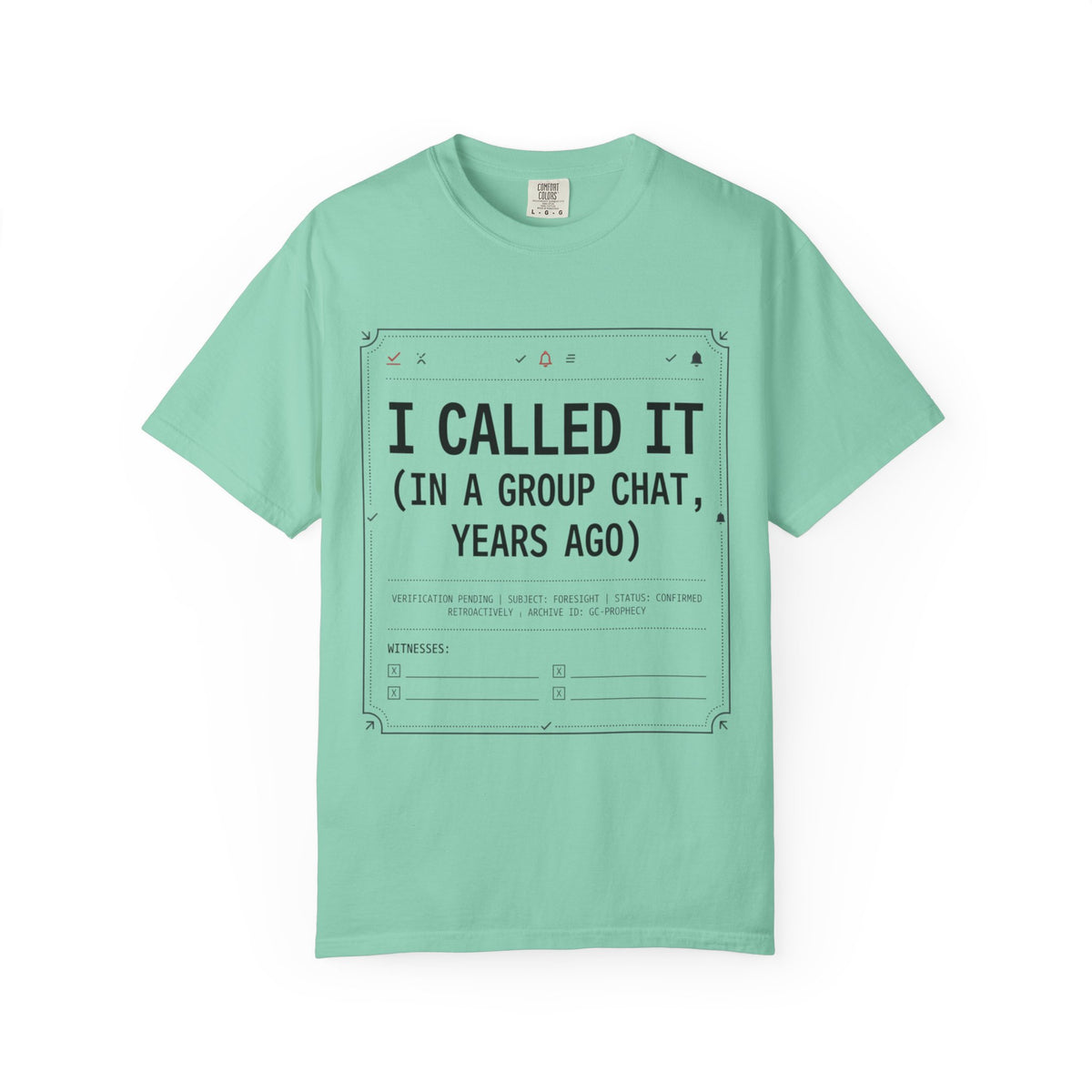Color: Island Reef | Group Chat Unisex Garment-Dyed Tee