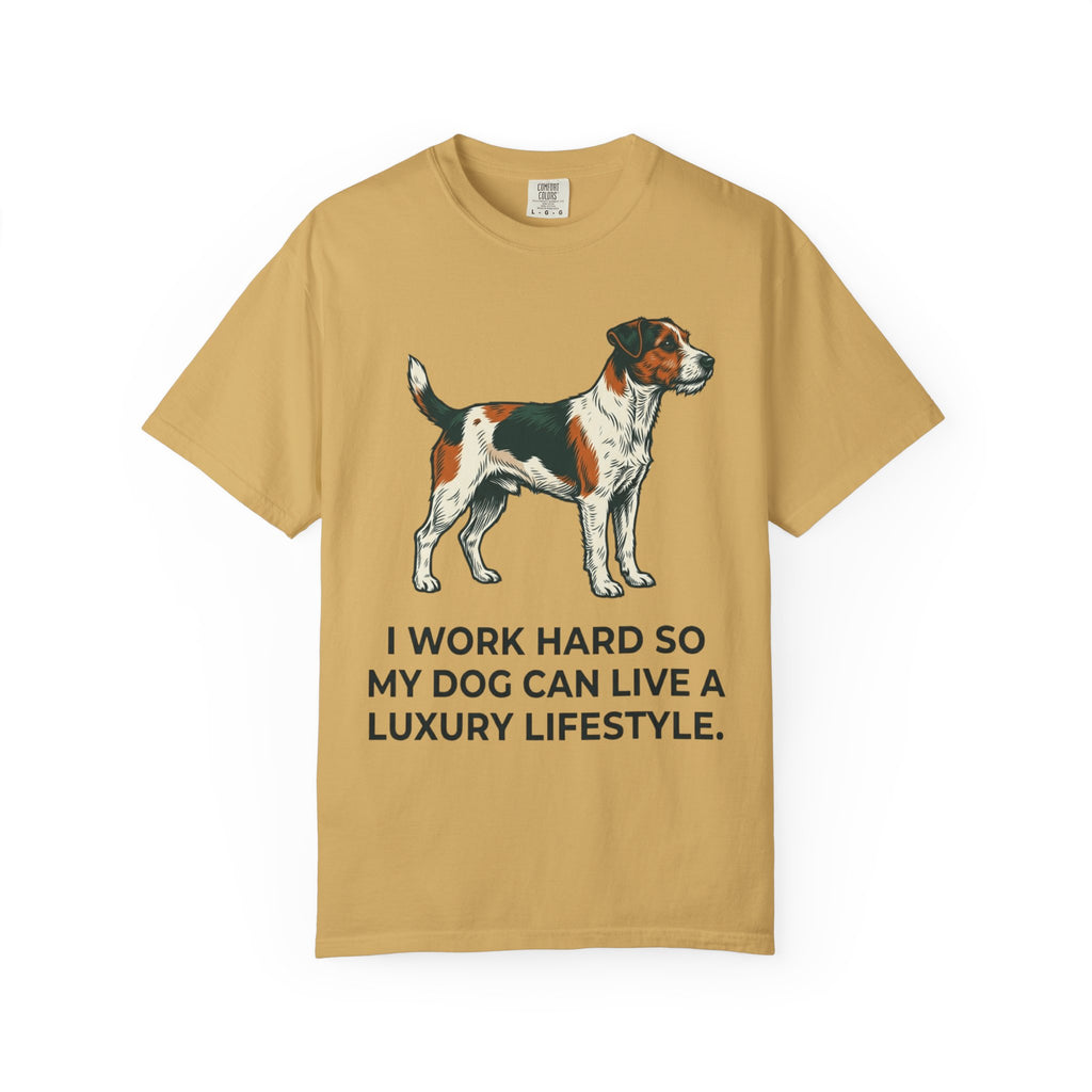 "I Work Hard -1" Unisex Garment-Dyed T-shirt