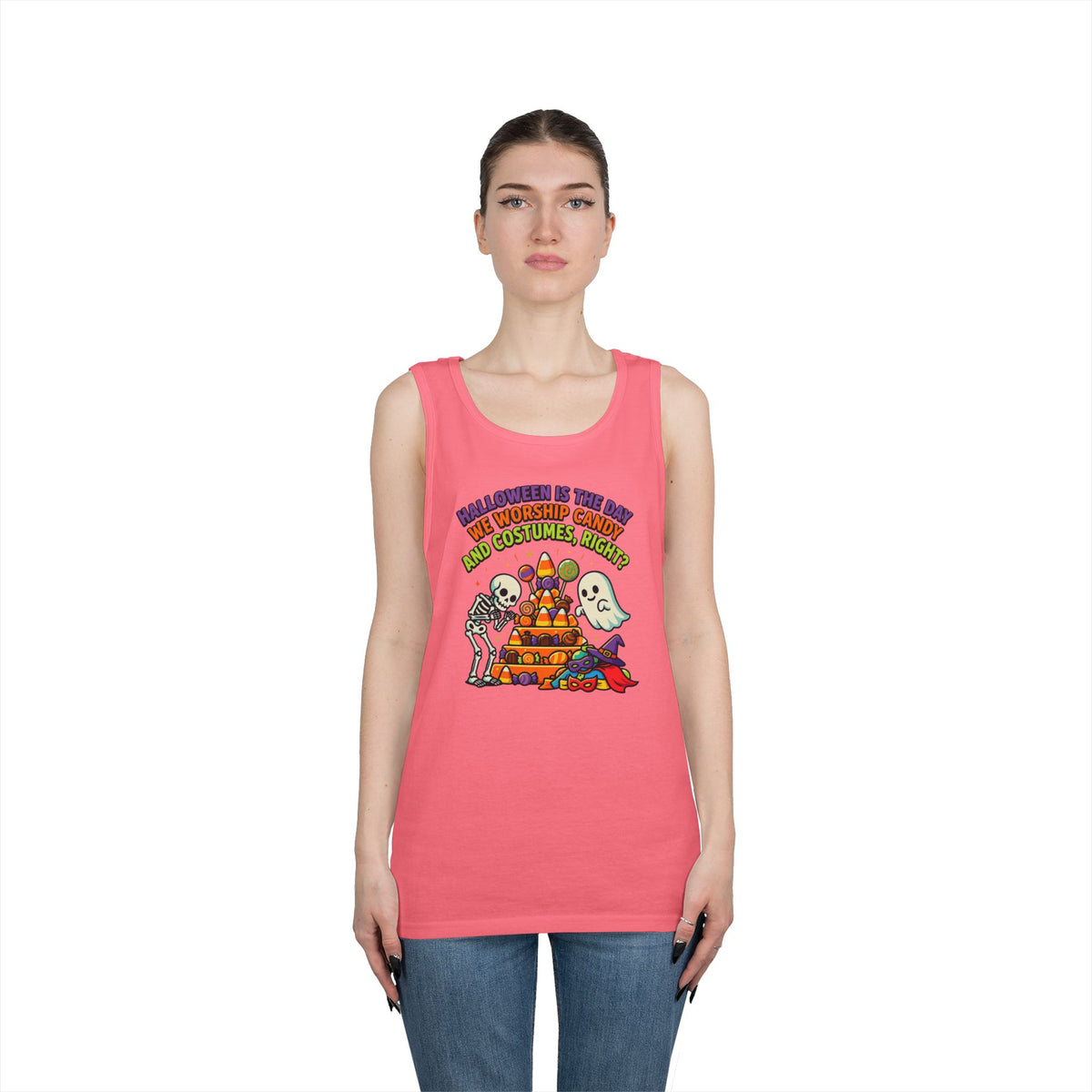 Color: Safety Pink | Worship Candy Tank Top