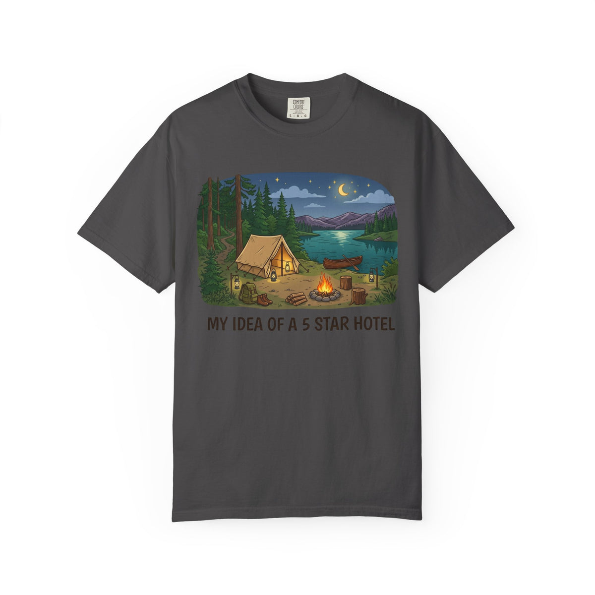 Color: Graphite | Five Star Hotel Unisex Garment-Dyed Tee
