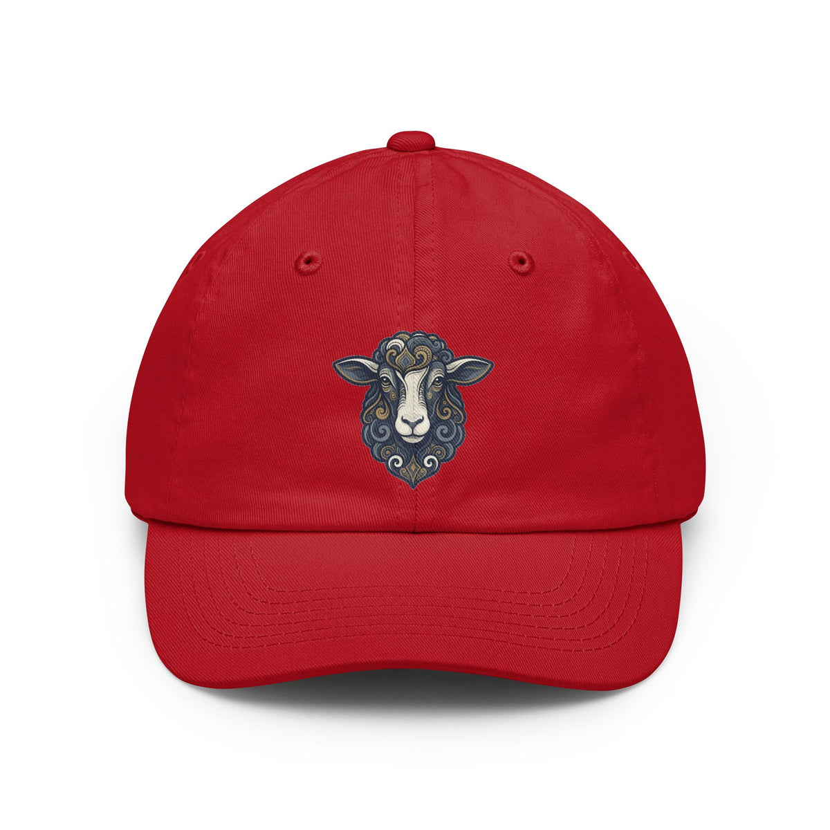 Color: Red | Barnyard Sheep Dad Hat — Graphic