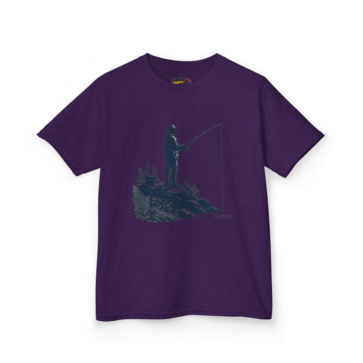 Color: Purple | Fishing Kids Tee