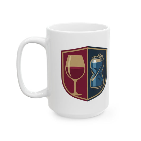 "Uptown-Downtown" White Ceramic Mug — Graphic
