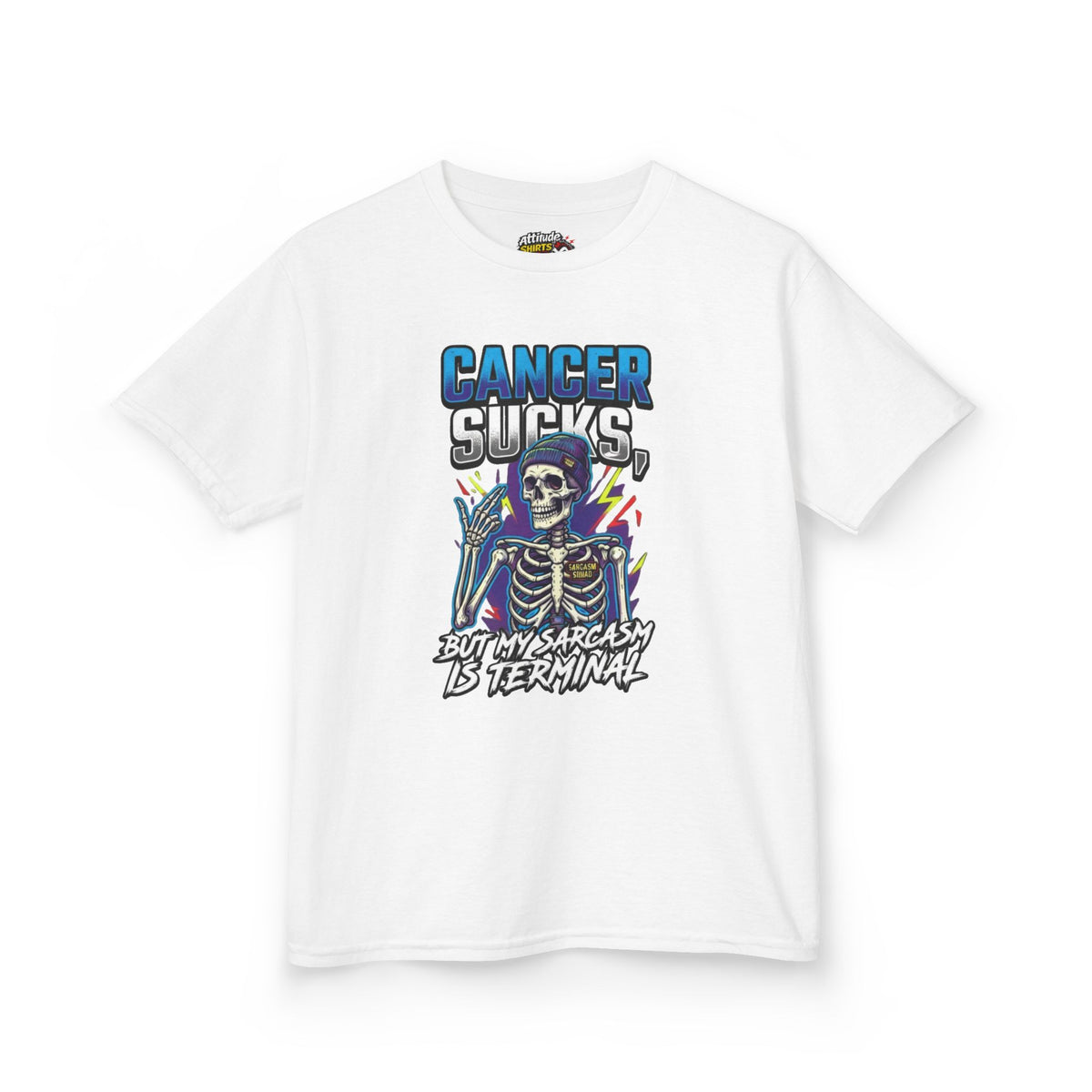 Color: White | Cancer Sucks But My Sarcasm Is Terminal Kids Tee