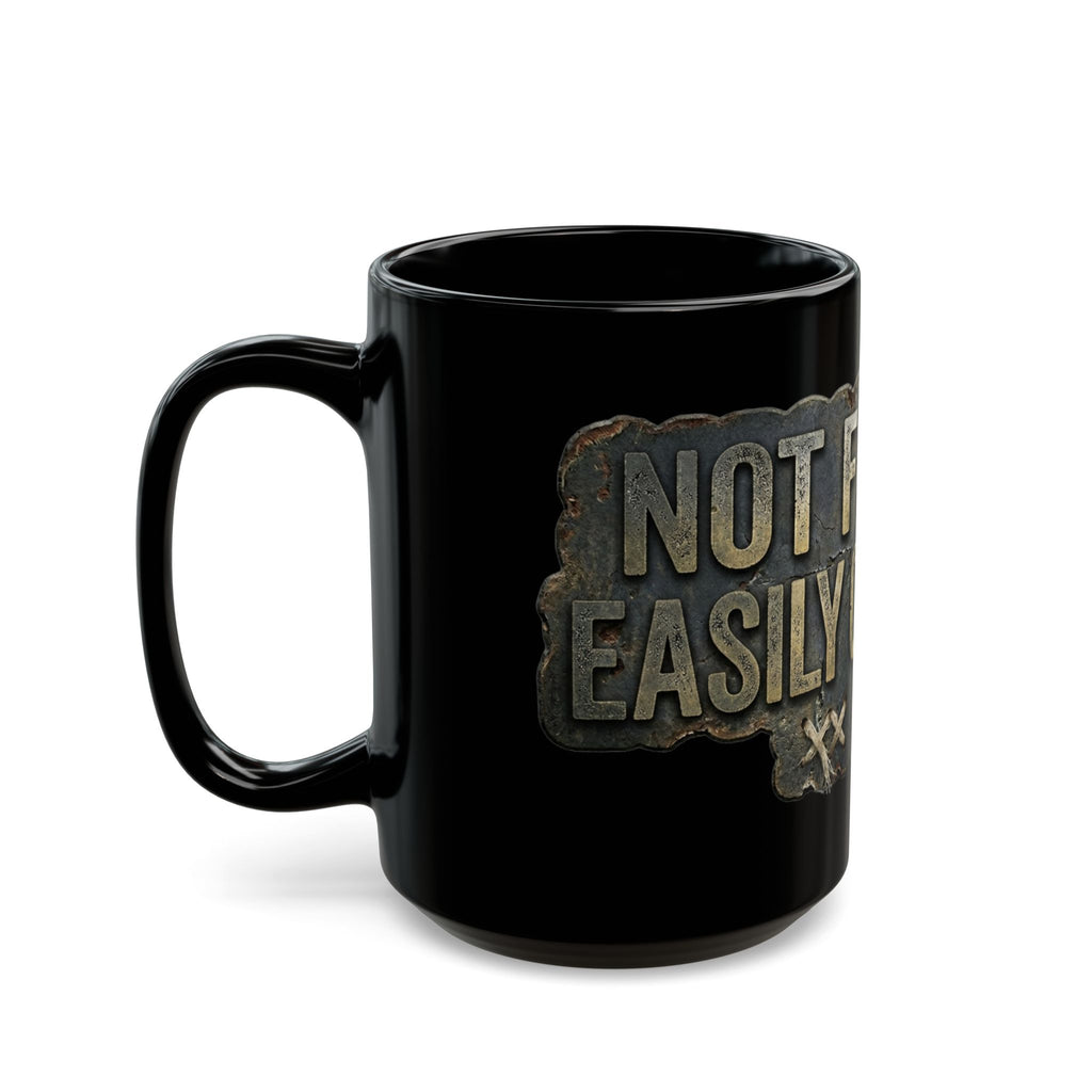 "Not for the Easily Offended" Black Ceramic Mug