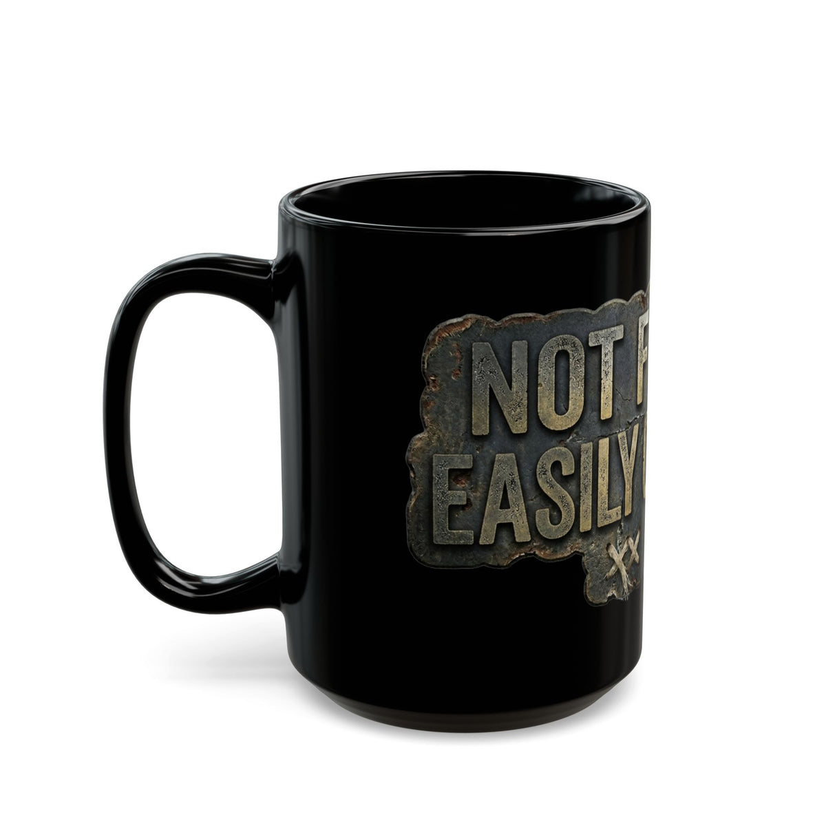 "Not for the Easily Offended" Black Ceramic Mug