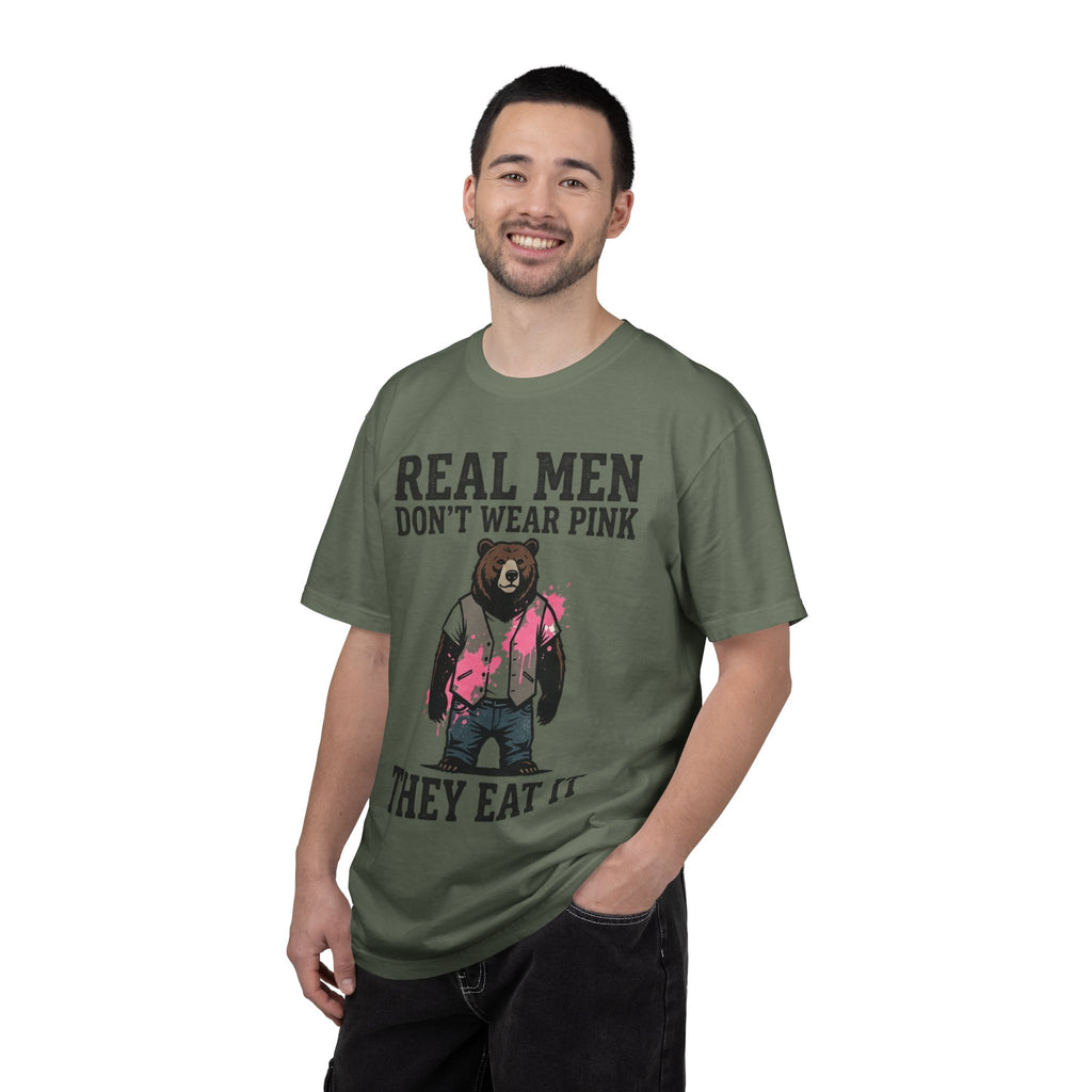 "Real Men Eat Pink" Unisex Garment-Dyed Tee