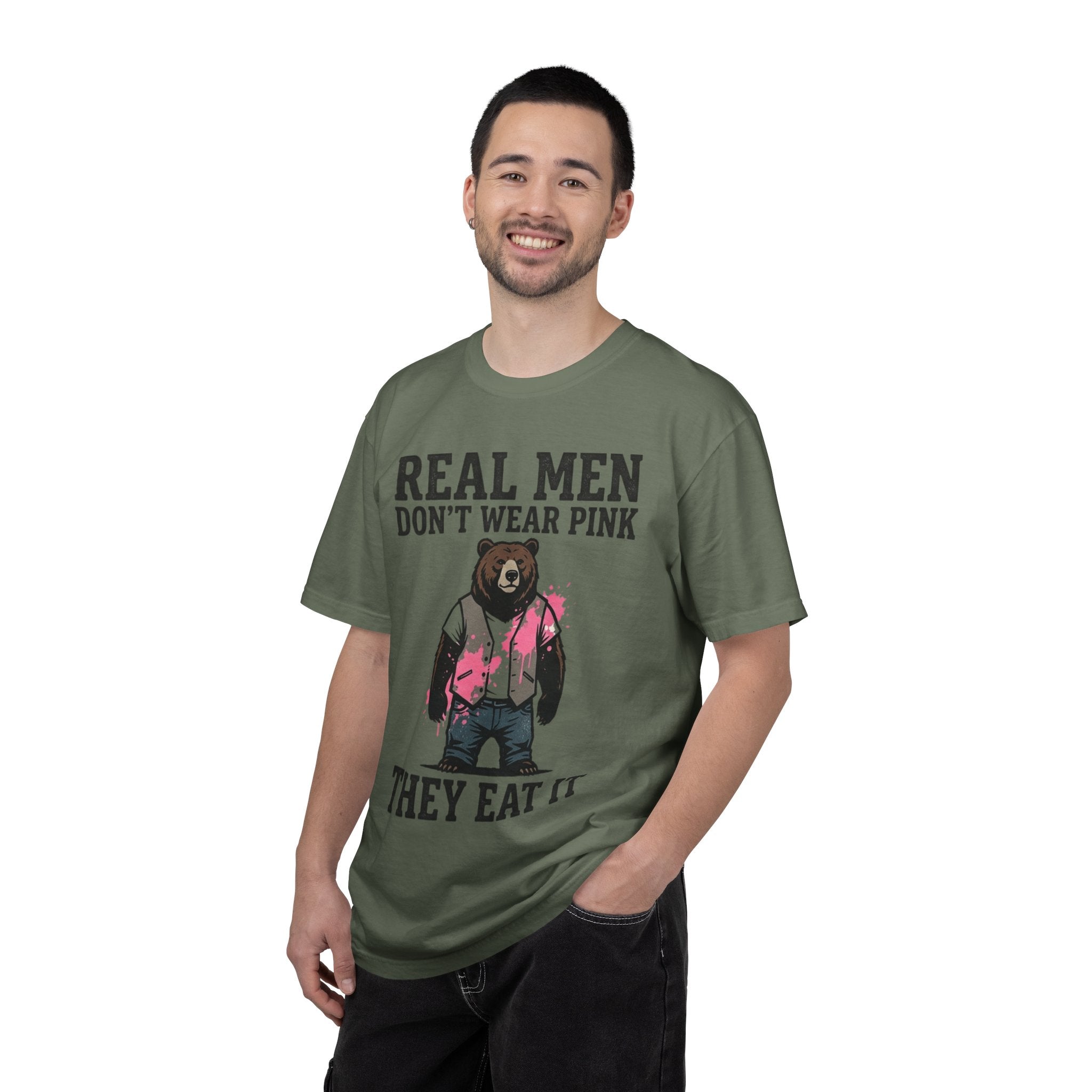 "Real Men Eat Pink" Unisex Garment-Dyed Tee