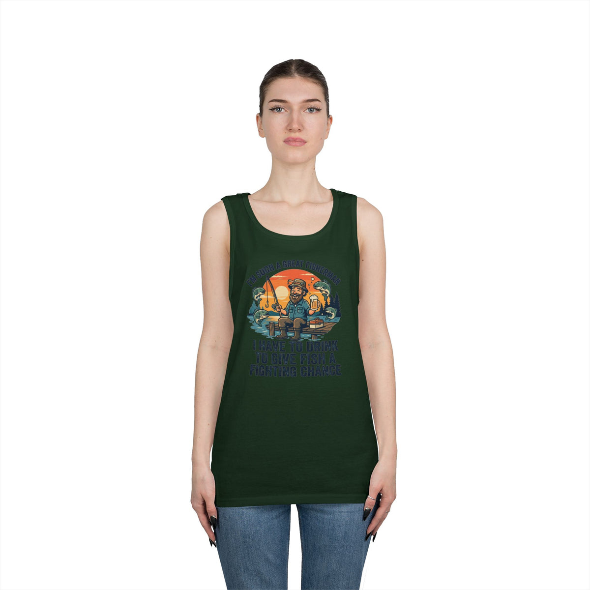 "Drink to Give Fish a Fighting Chance" Tank Top