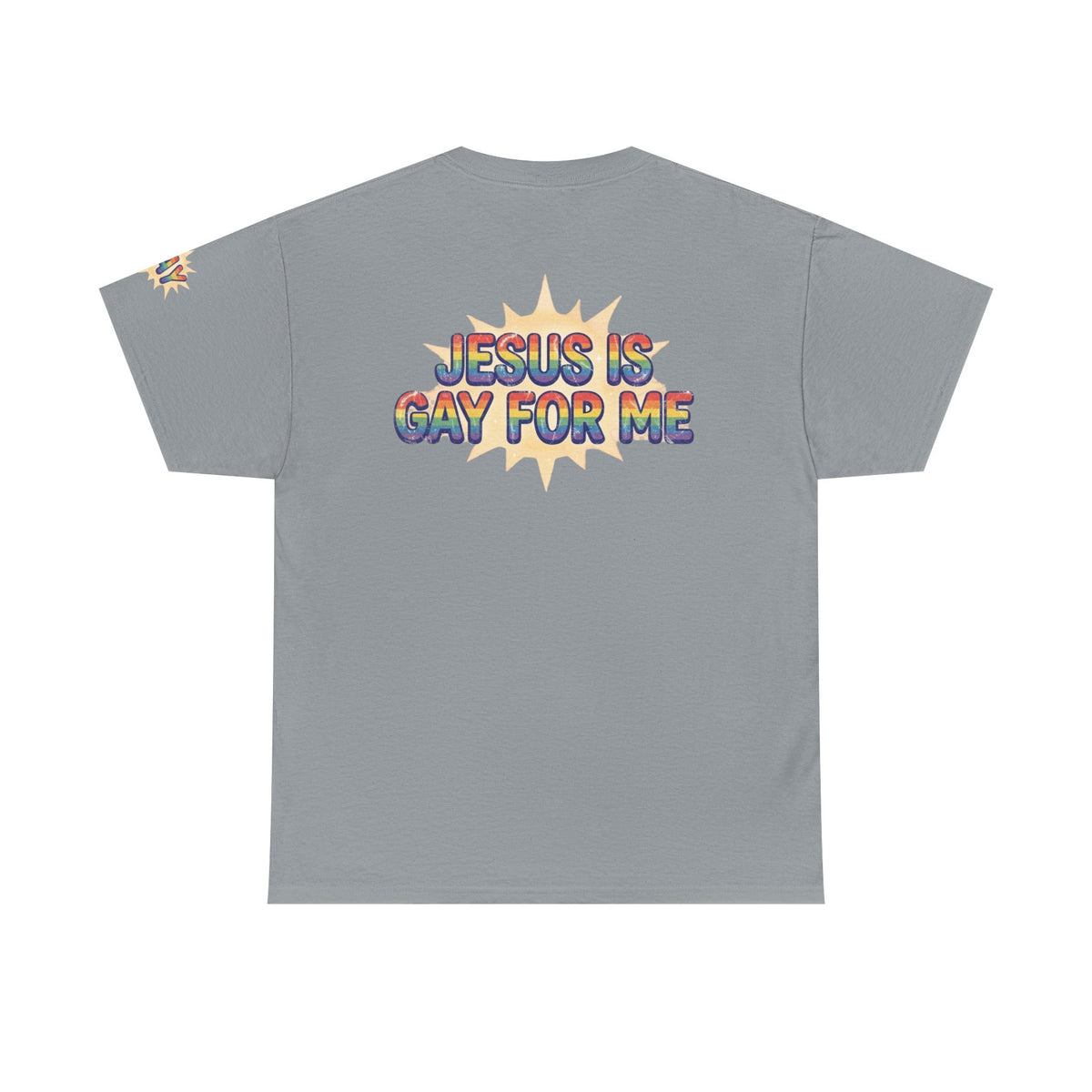 Color: Gravel | Jesus is Gay For Me Premium Graphic Tee