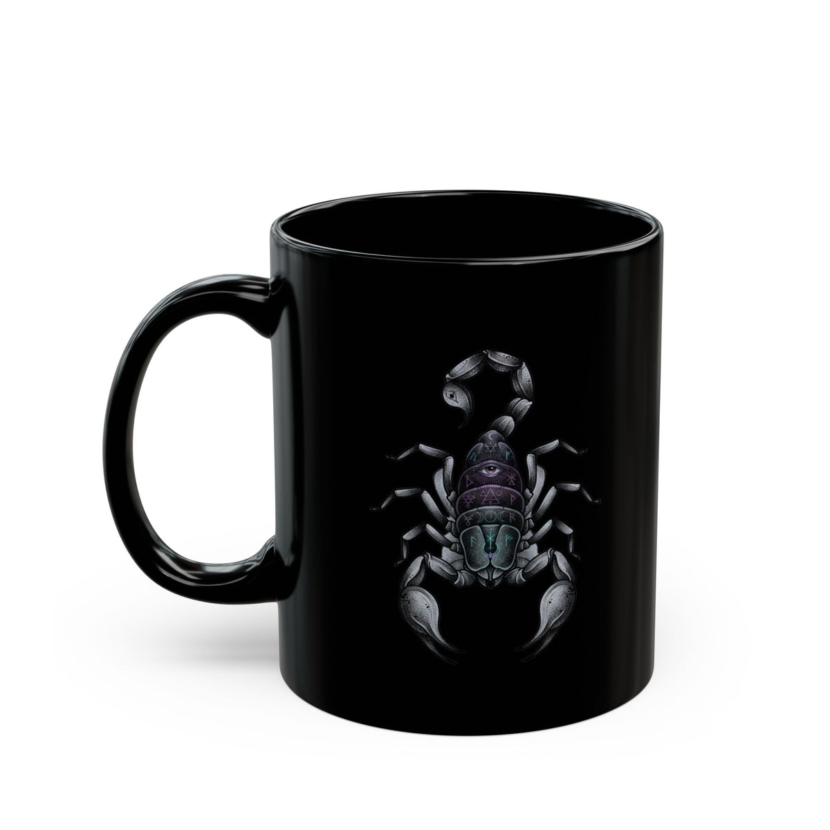 "Scorpio The Mystical Scorpion" Black Ceramic Mug
