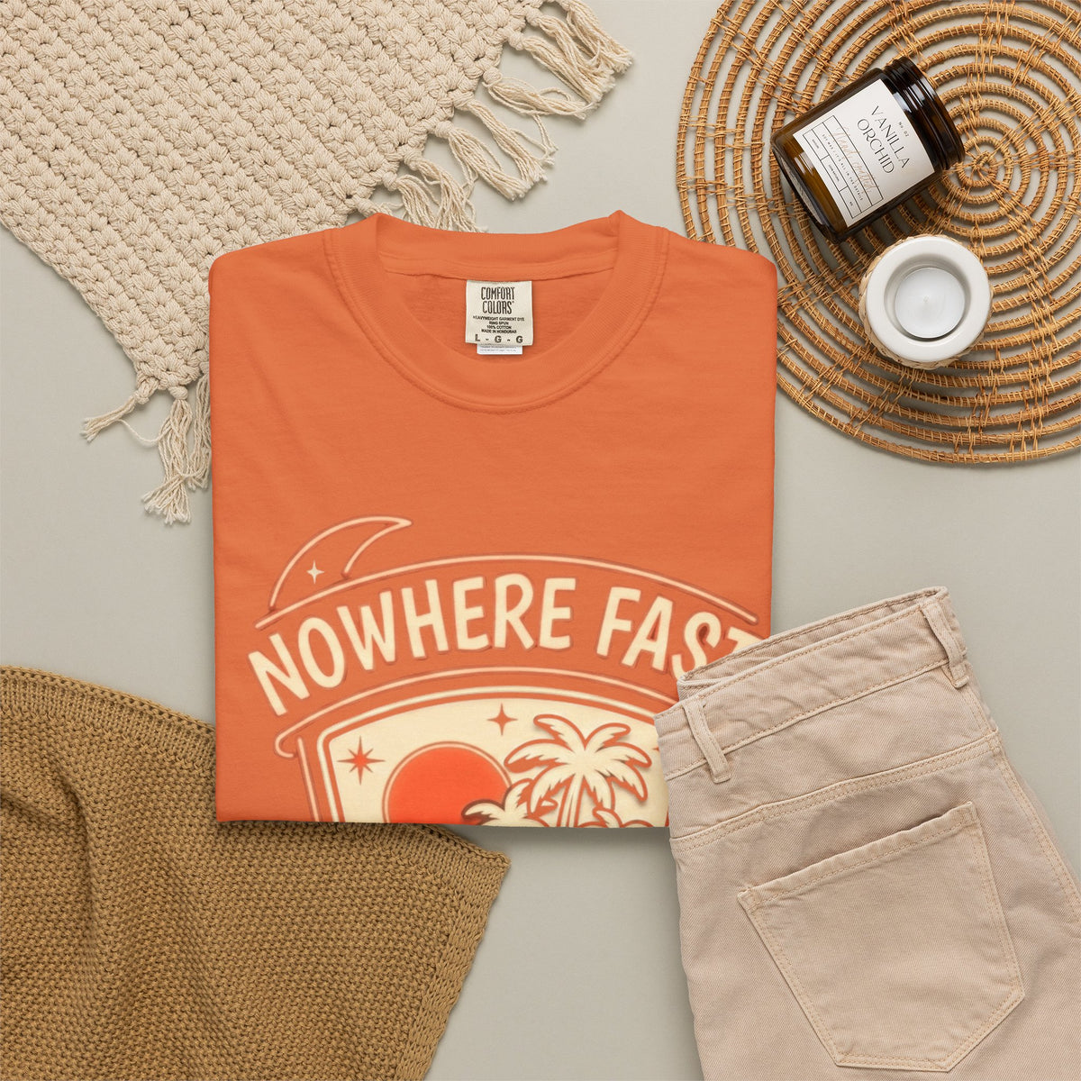 "Nowhere Fast" Unisex Garment-Dyed Tee