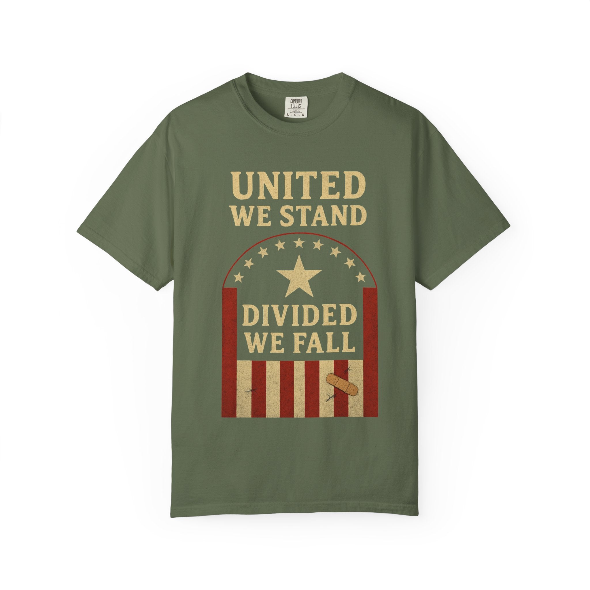 "Divided We Fall" Unisex Garment-Dyed T-shirt