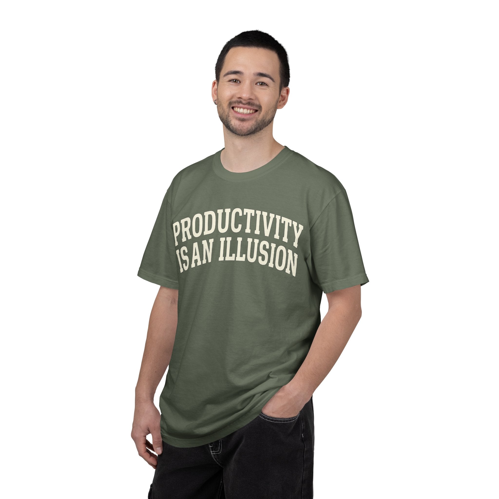 "Productivity is an Illusion" Unisex Garment-Dyed T-shirt