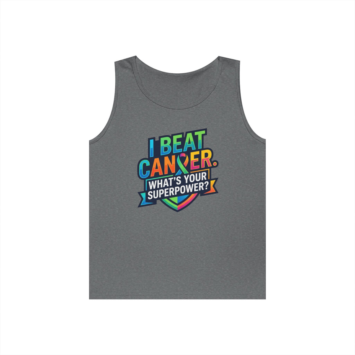 Color: Graphite Heather | I Beat Cancer - What is Your Superpower Tank Top