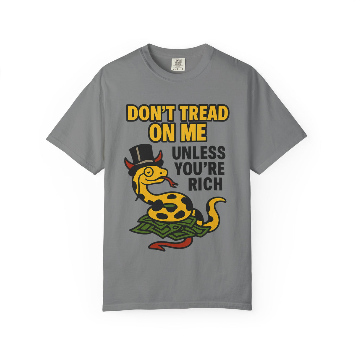 Color: Grey | Don't Tread On Me Unisex Garment-Dyed T-shirt