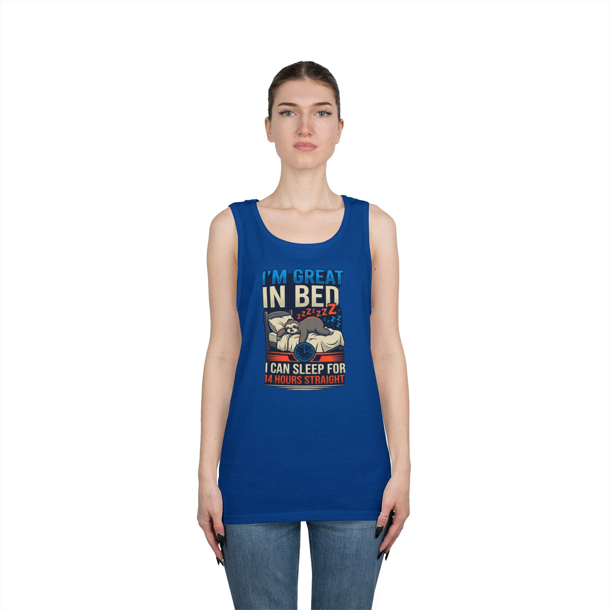 Color: Royal | I'm Great In Bed Tank Top