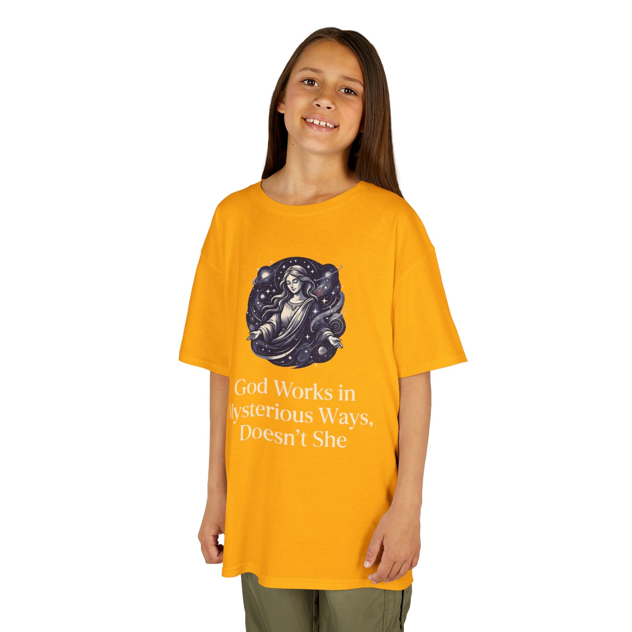 "God Works in Mysteroius Ways" Kids Tee